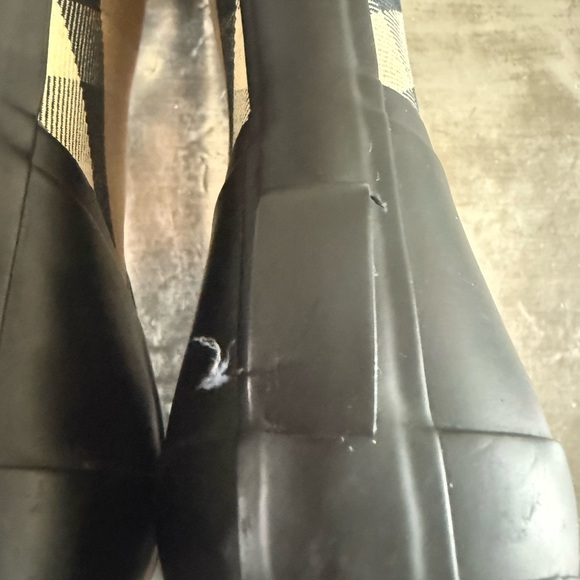 Authentic Burberry Nova Check Rain Boots Size 6.5 | Classic Plaid | Black Rubber - Picture 8 of 15
